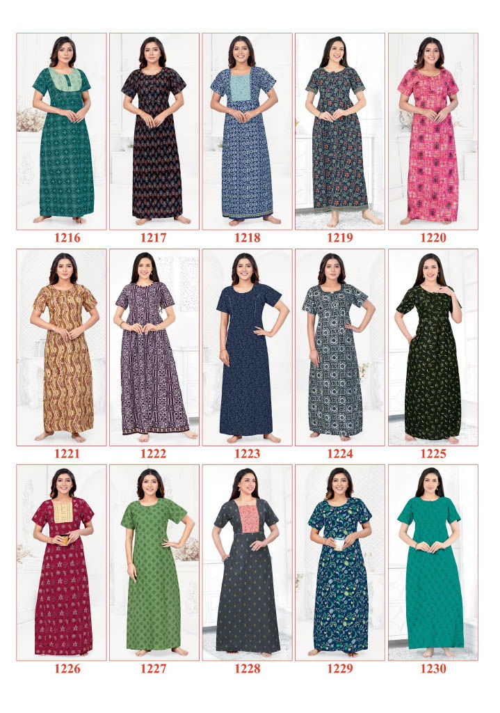 Kavya Vol 2 By Shree Ganesh Printed Cotton Nighty Wholesale Shop In Surat
